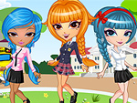 Cutie Trend School Girl Group Dress Up Game - GirlGames4u.com